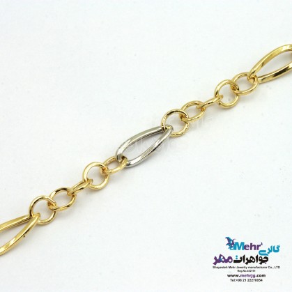 دستبند طلا - طرح حلقه های تودرتو-MB1247